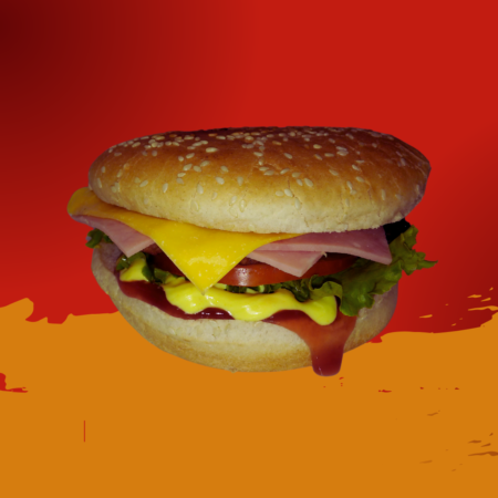 Hamburguesa Jamon y Queso