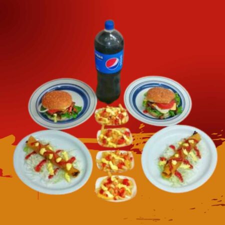 Para4 (2 HambQueso+2Gigantes+4Papas+1.5lts)